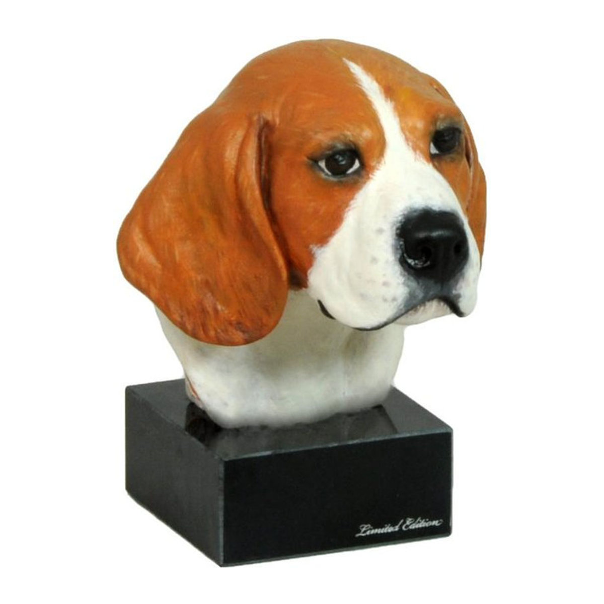 Art-Dog Beagle Figur aus Kunstharz in Braun und Mehrfarbig als dekorative Statue im Art-Deco-Stil - Bild 1