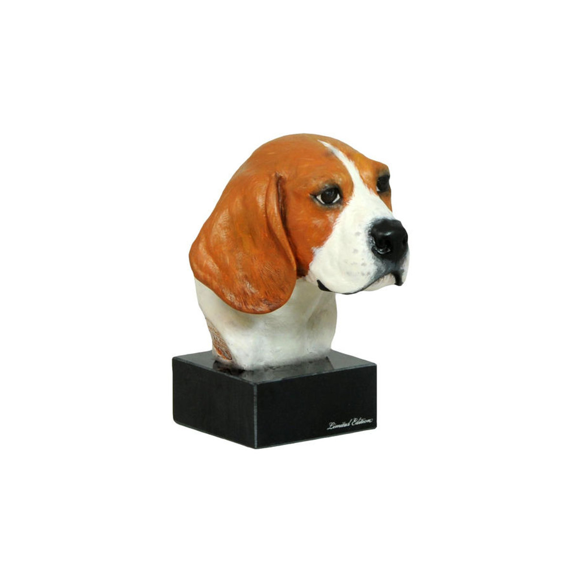 Art-Dog Beagle Figur aus Kunstharz in Braun und Mehrfarbig als dekorative Statue im Art-Deco-Stil - Bild 3