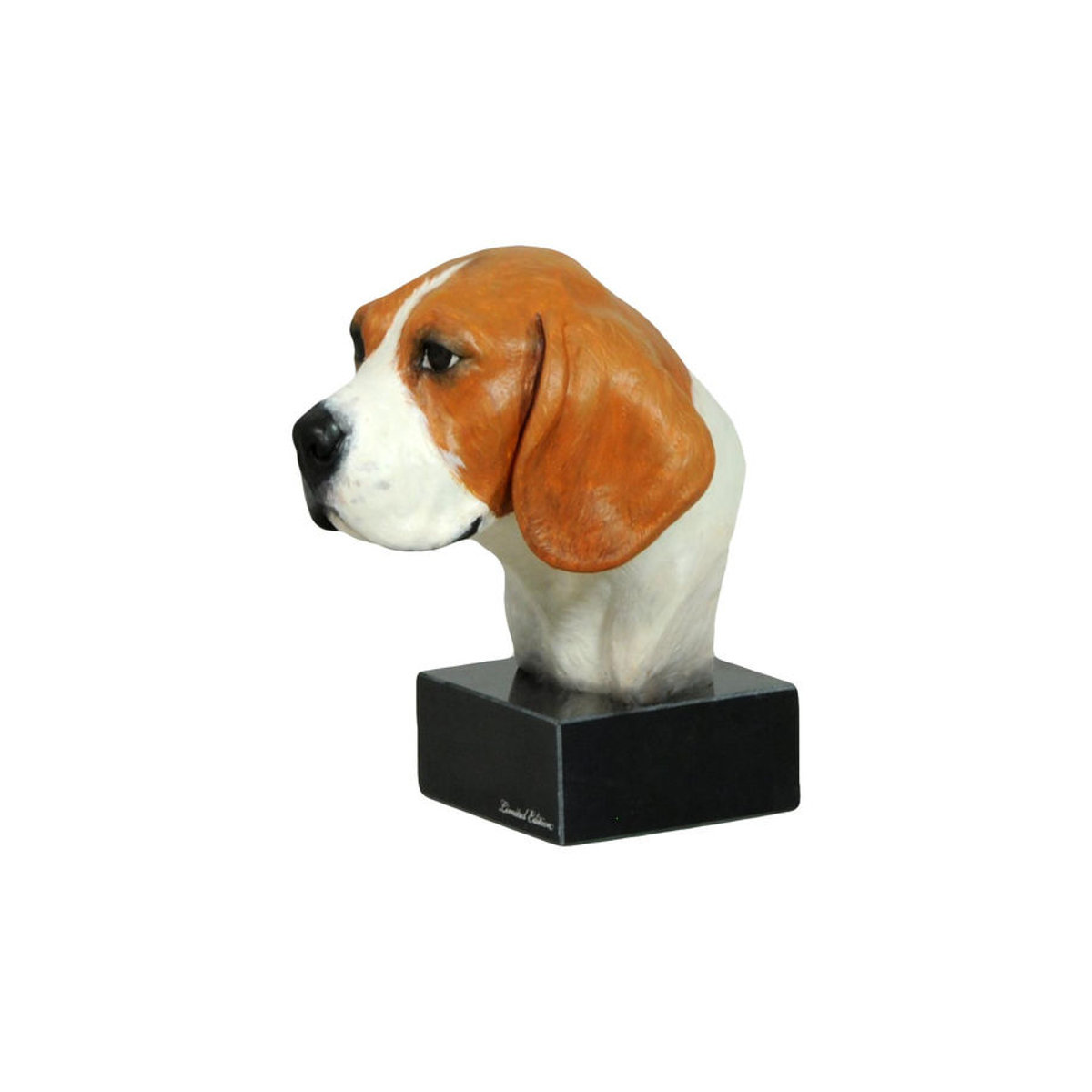 Art-Dog Beagle Figur aus Kunstharz in Braun und Mehrfarbig als dekorative Statue im Art-Deco-Stil - Bild 4