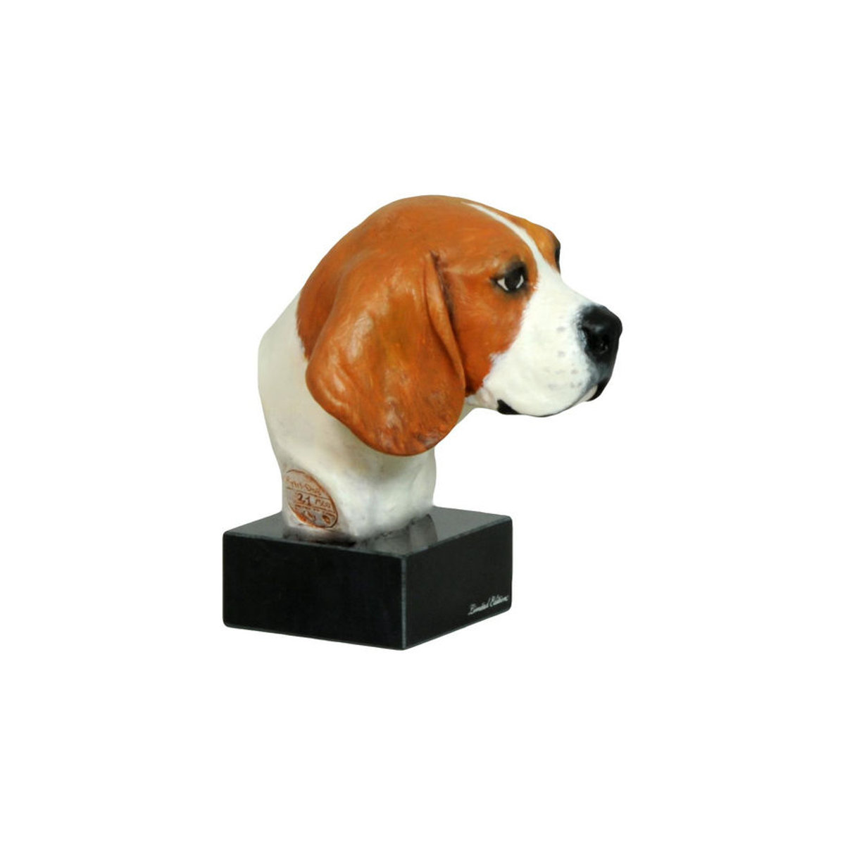Art-Dog Beagle Figur aus Kunstharz in Braun und Mehrfarbig als dekorative Statue im Art-Deco-Stil - Bild 5