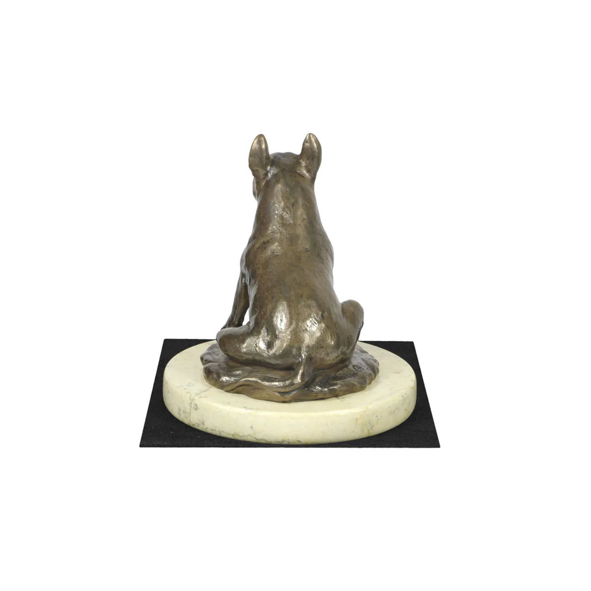 Art-Dog Bull Terrier Bully III Hundefigur als dekorative Silhouette in Bronze-Optik aus Kunstharz und Stein, beige und braun - Bild 2