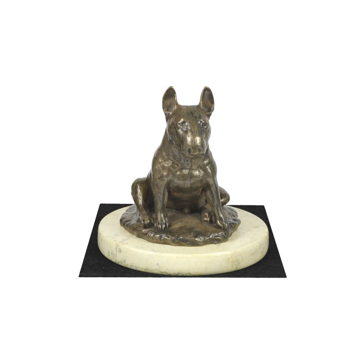 Art-Dog Bull Terrier Bully III Hundefigur als dekorative Silhouette in Bronze-Optik aus Kunstharz und Stein, beige und braun - Bild 5