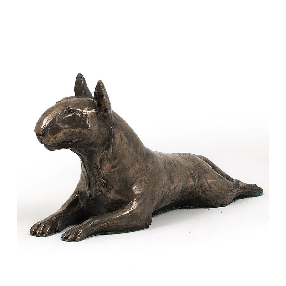 Art-Dog Bullterrier Bully IV Hunde-Figur in Braun auf weißem Sockel - Bild 4