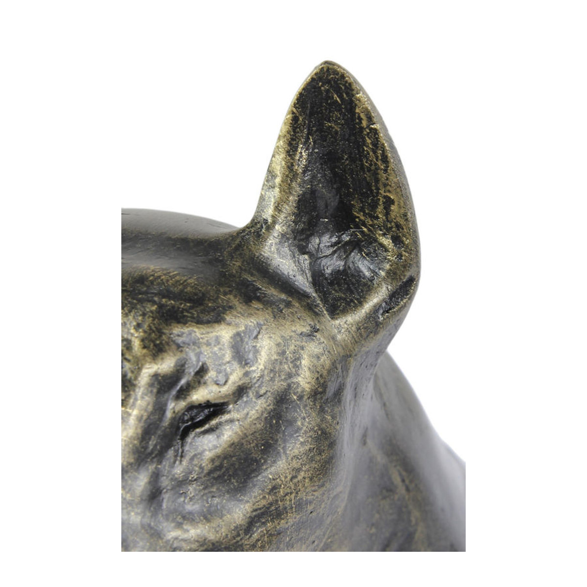 Art-Dog Bullterrier Hundestatue Bully I in Braun aus Kunstharz und Bronze als Dekoration für dein Wohnzimmer oder den Schreibtisch - Bild 2