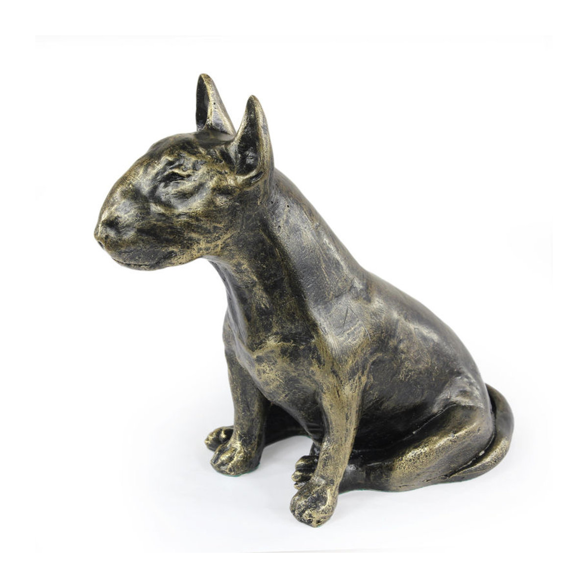 Art-Dog Bullterrier Hundestatue Bully I in Braun aus Kunstharz und Bronze als Dekoration für dein Wohnzimmer oder den Schreibtisch - Bild 3
