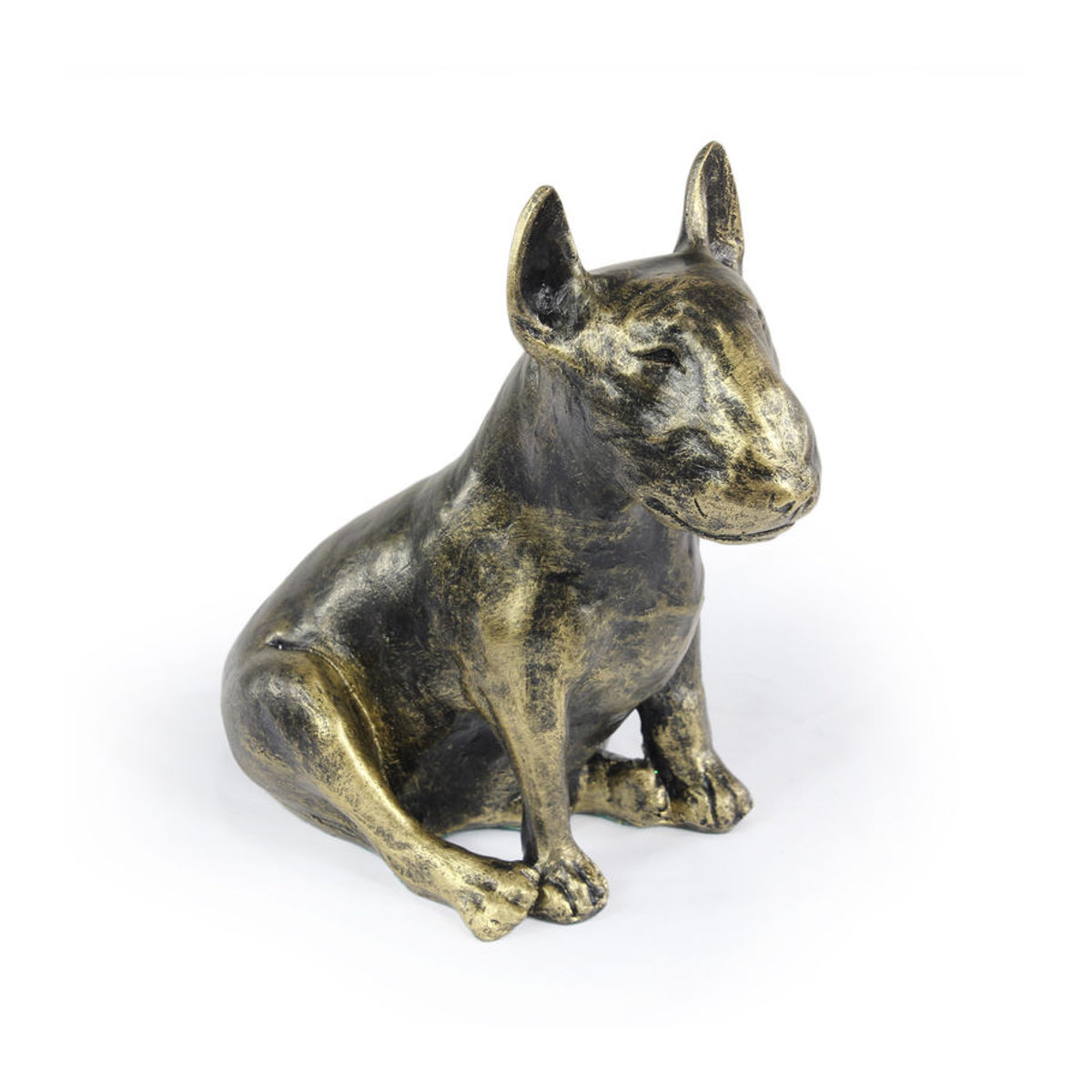 Art-Dog Bullterrier Hundestatue Bully I in Braun aus Kunstharz und Bronze als Dekoration für dein Wohnzimmer oder den Schreibtisch - Bild 4