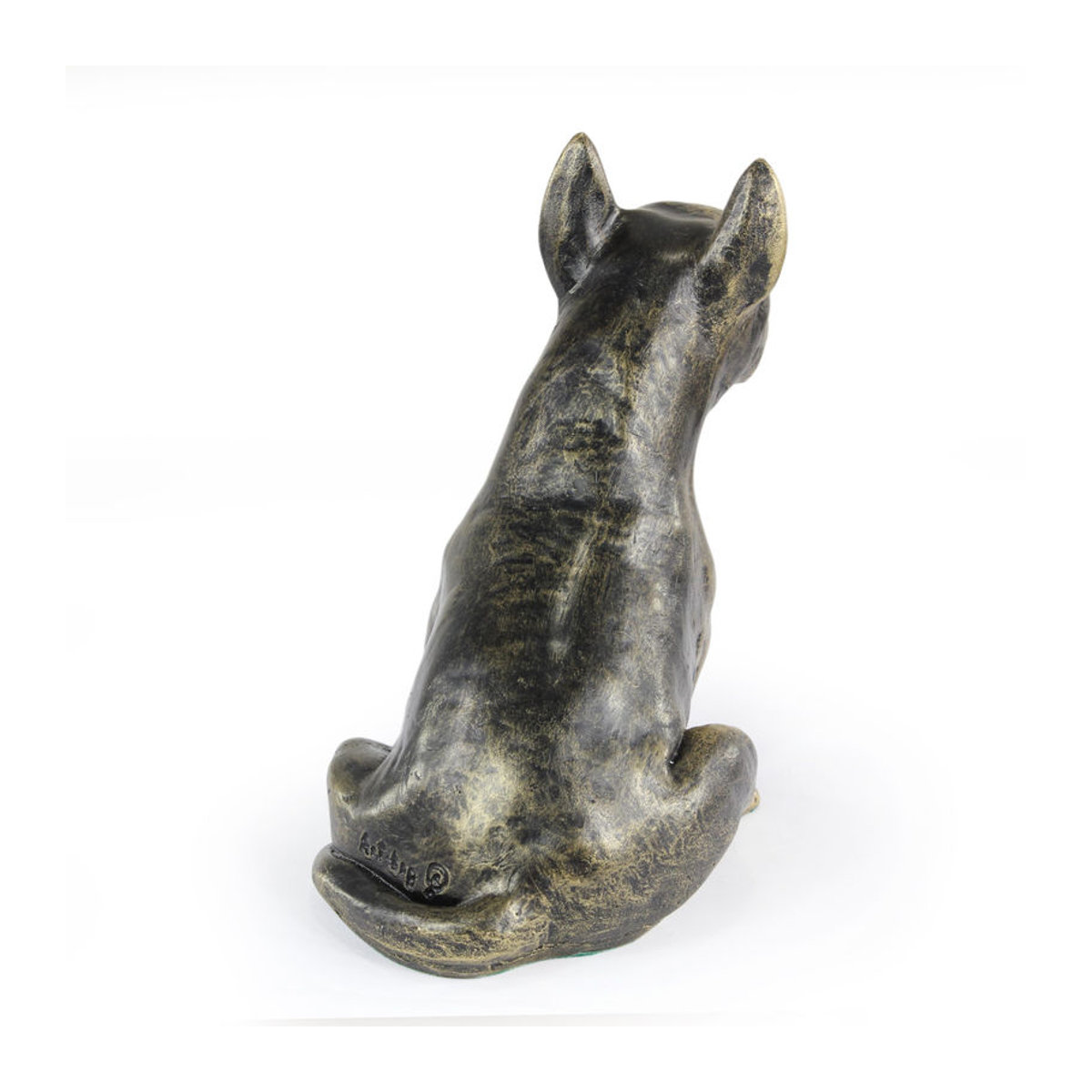 Art-Dog Bullterrier Hundestatue Bully I in Braun aus Kunstharz und Bronze als Dekoration für dein Wohnzimmer oder den Schreibtisch - Bild 9