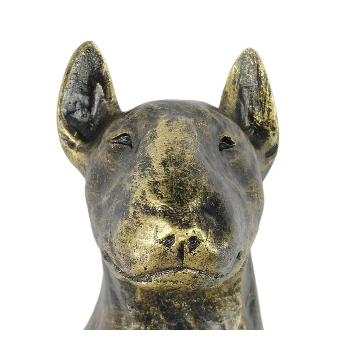 Art-Dog Bullterrier Hundestatue Bully I in Braun aus Kunstharz und Bronze als Dekoration für dein Wohnzimmer oder den Schreibtisch - Bild 10