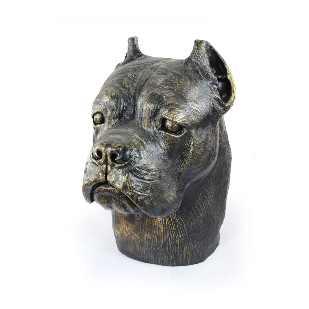 Art-Dog Cane Corso Hundebüste aus Kunstharz in Braun zur Dekoration für Garten und Wohnzimmer - Bild 2