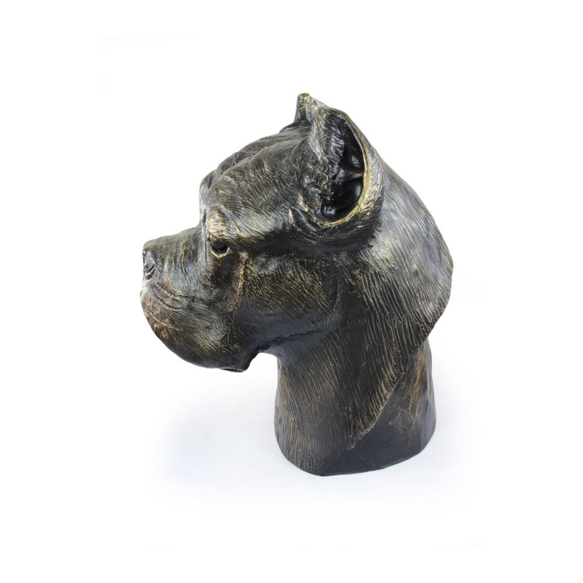 Art-Dog Cane Corso Hundebüste aus Kunstharz in Braun zur Dekoration für Garten und Wohnzimmer - Bild 6