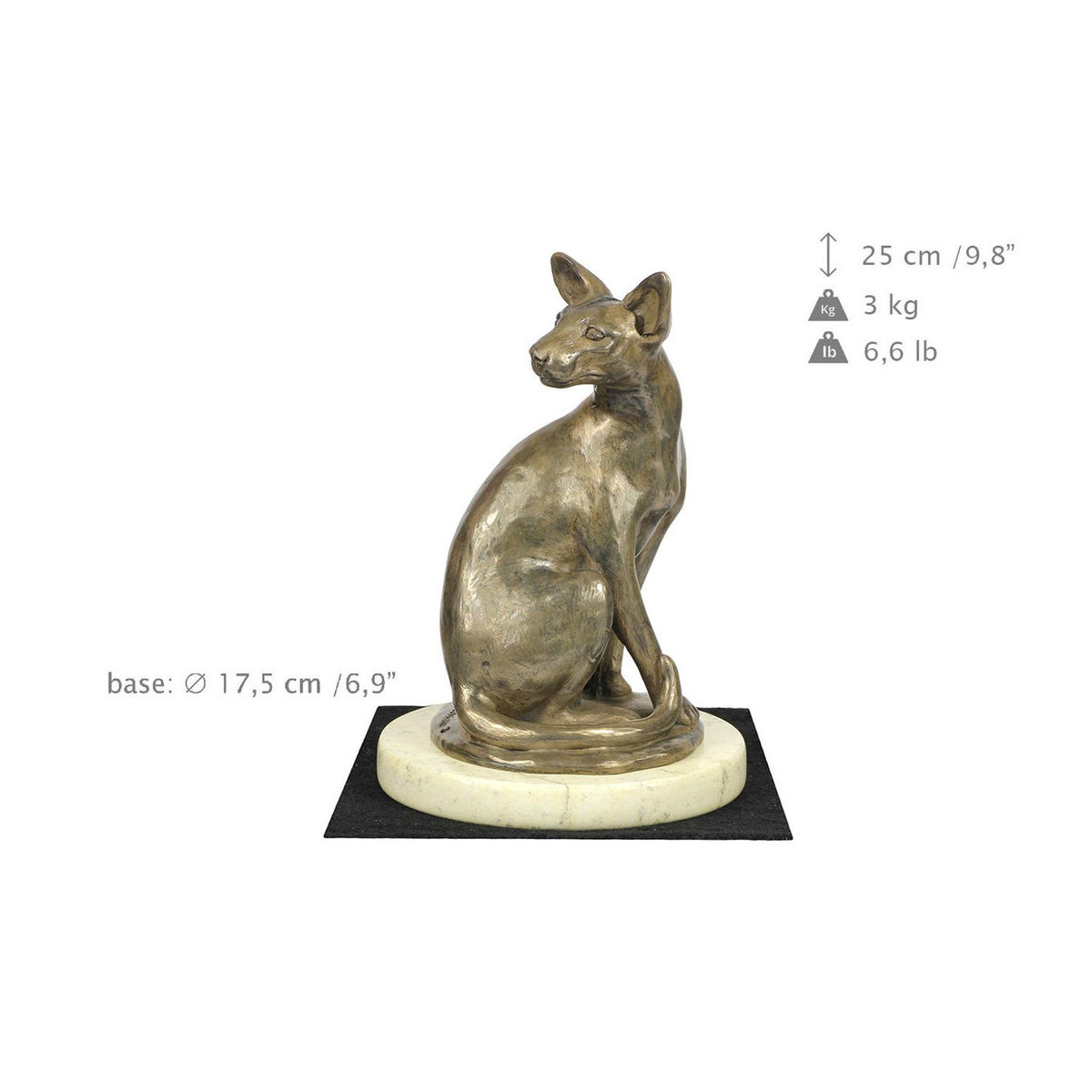 Art-Dog Dekofigur Ägyptische Mau Katze in Braun - Bild 1