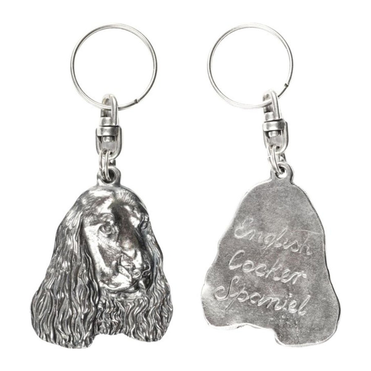 Art-Dog English Cocker Spaniel Anhänger aus Metall in Silber mit dekorativer Box - Bild 1