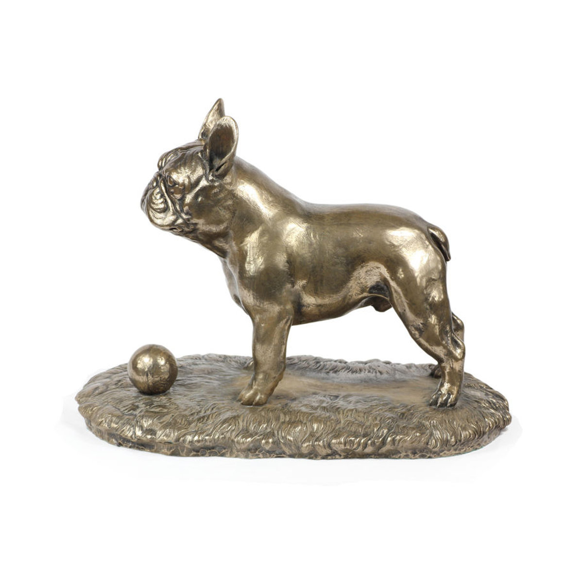 Art-Dog Französische Bulldogge Frenchie I Hundefigur in Braun aus Kunstharz und Metall - Bild 4
