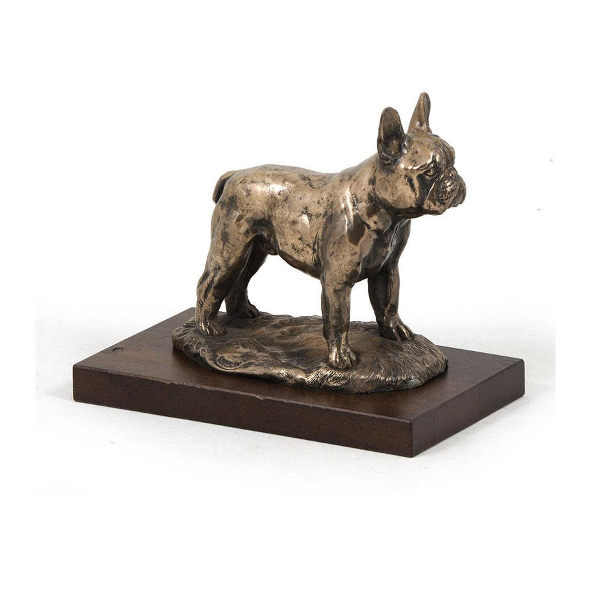 Art-Dog Französische Bulldogge I Hundestatuette in Braun und Silber als dekorative Bürofigur - Bild 2