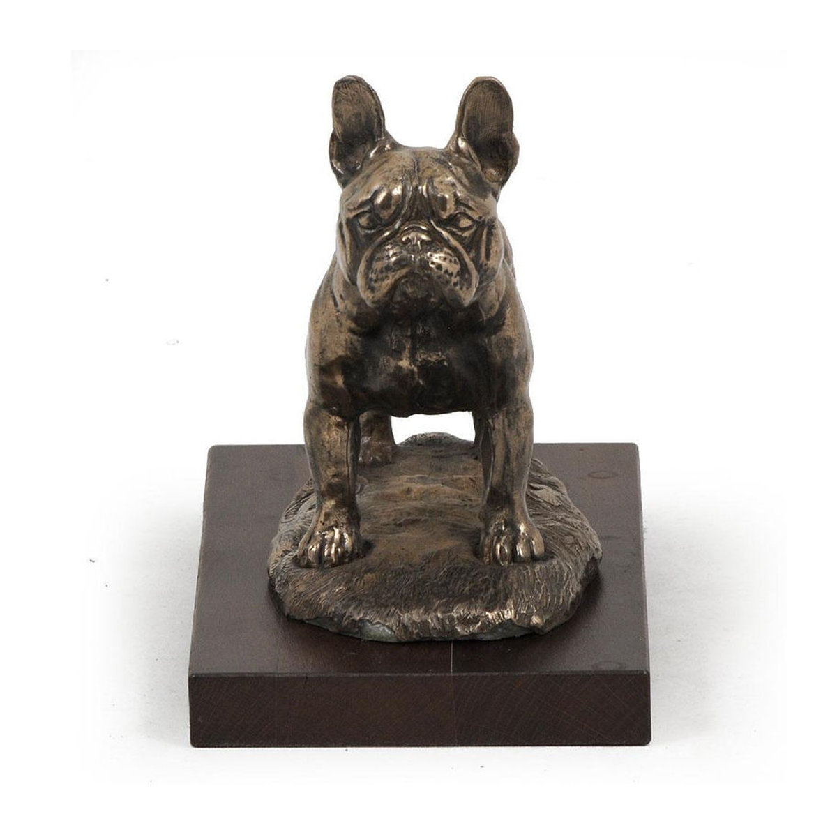 Art-Dog Französische Bulldogge I Hundestatuette in Braun und Silber als dekorative Bürofigur - Bild 3