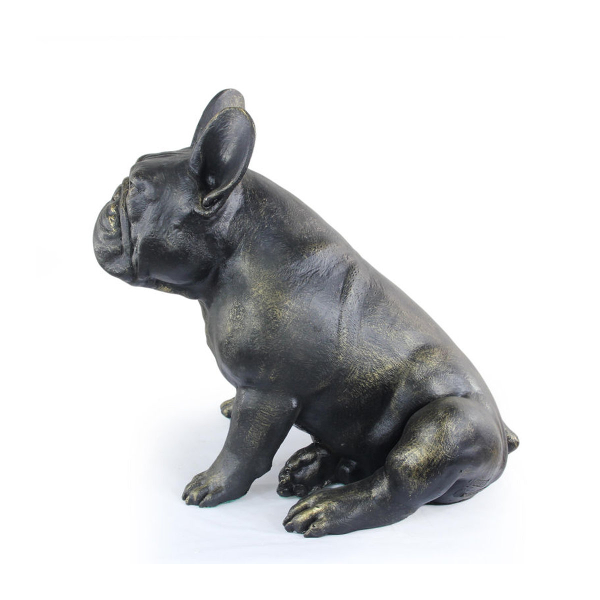 Art-Dog Frenchie II Lebensgroße French Bulldog Statue aus Kunstharz in Braun und Schwarz für den Garten - Bild 2