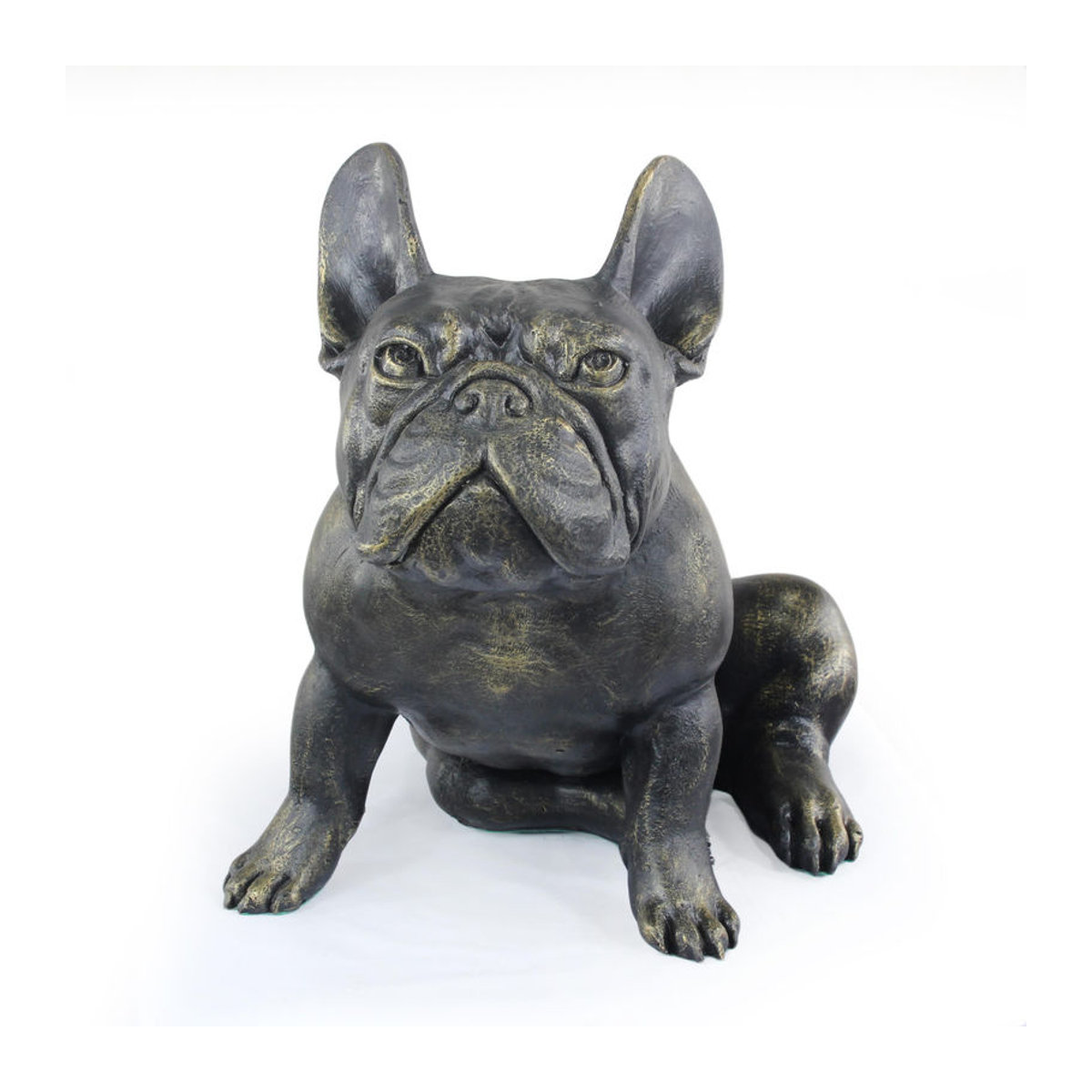 Art-Dog Frenchie II Lebensgroße French Bulldog Statue aus Kunstharz in Braun und Schwarz für den Garten - Bild 3
