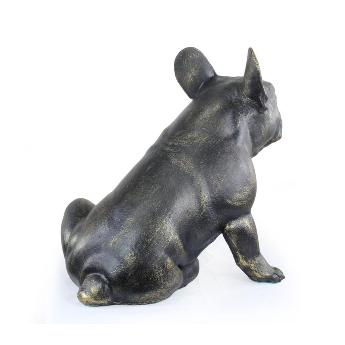 Art-Dog Frenchie II Lebensgroße French Bulldog Statue aus Kunstharz in Braun und Schwarz für den Garten - Bild 5