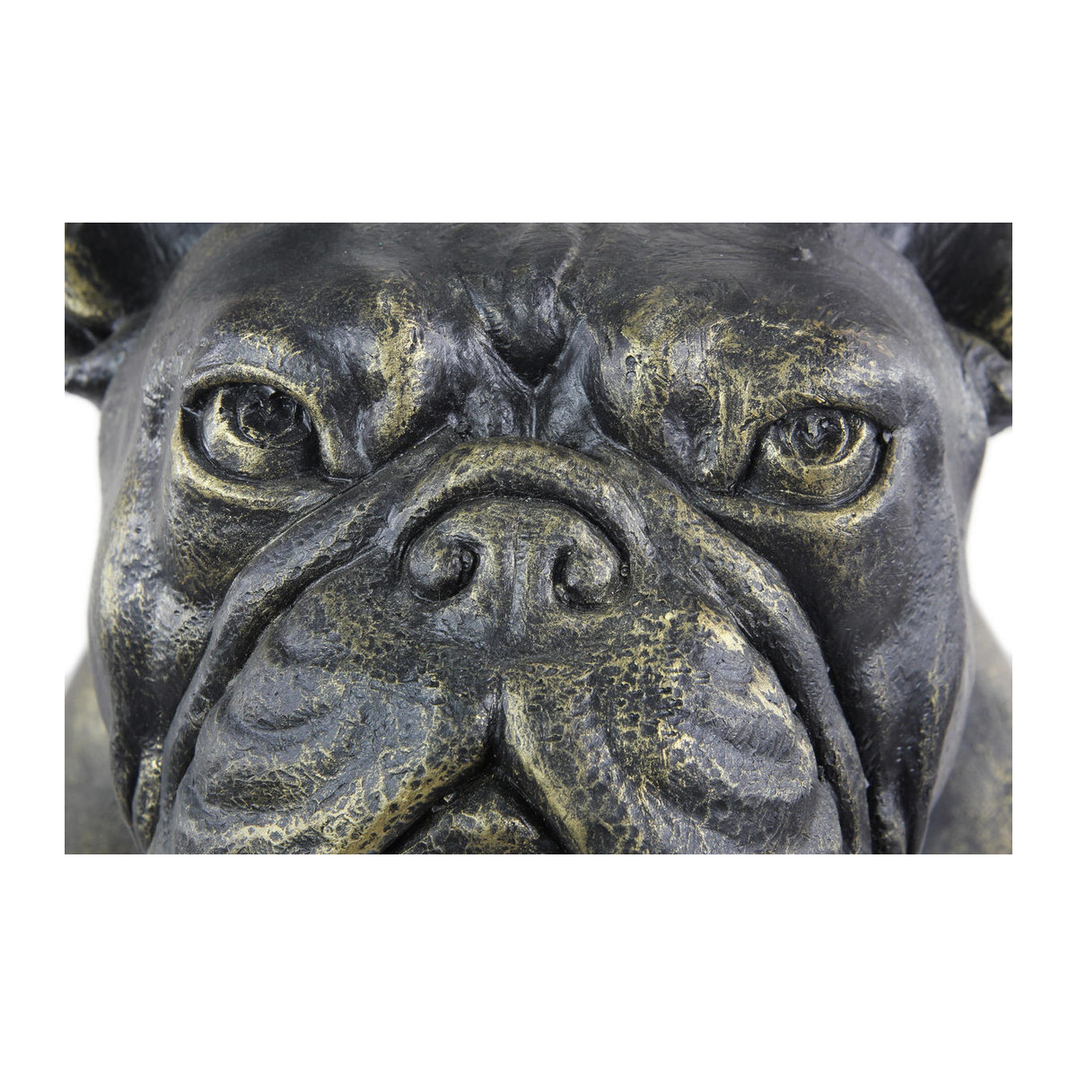 Art-Dog Frenchie II Lebensgroße French Bulldog Statue aus Kunstharz in Braun und Schwarz für den Garten - Bild 9