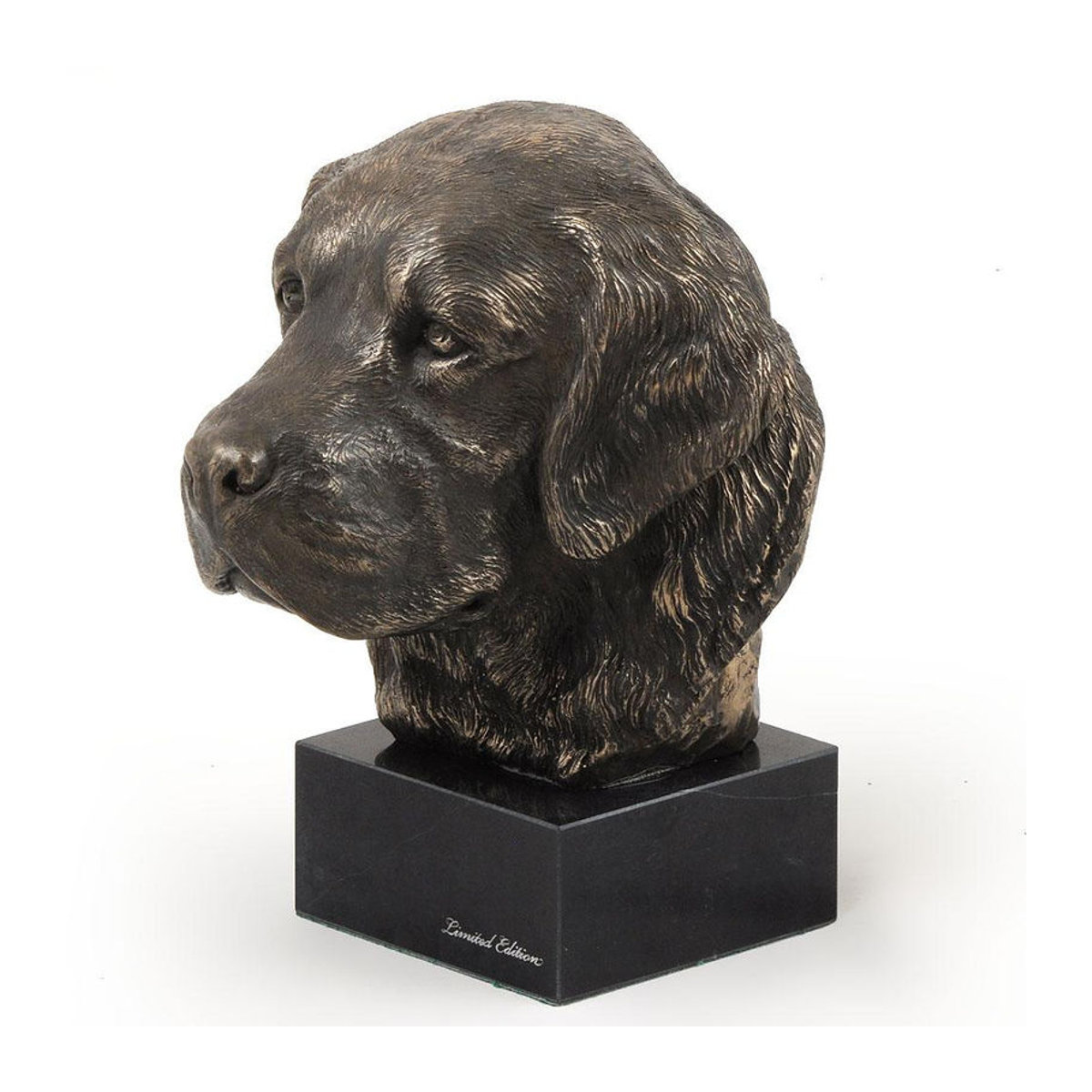 Art-Dog Golden Retriever Hundestatue als klassische Büste auf Sockel in Braun - Bild 4