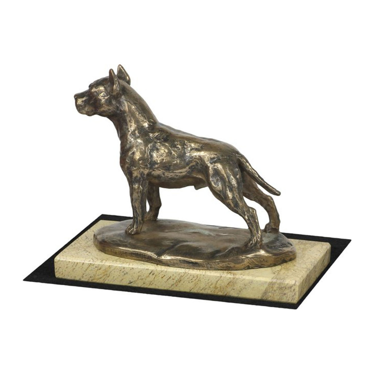 Art-Dog Hundefigur American Staffordshire Terrier Amstaff als Silhouette in Braun - Bild 1