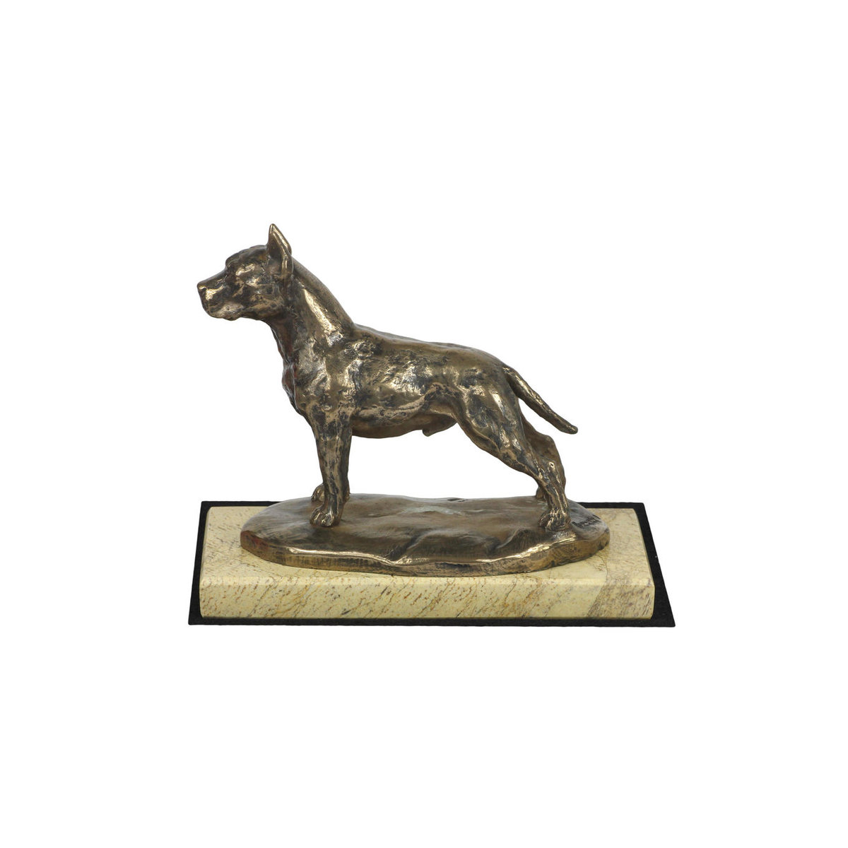 Art-Dog Hundefigur American Staffordshire Terrier Amstaff als Silhouette in Braun - Bild 3