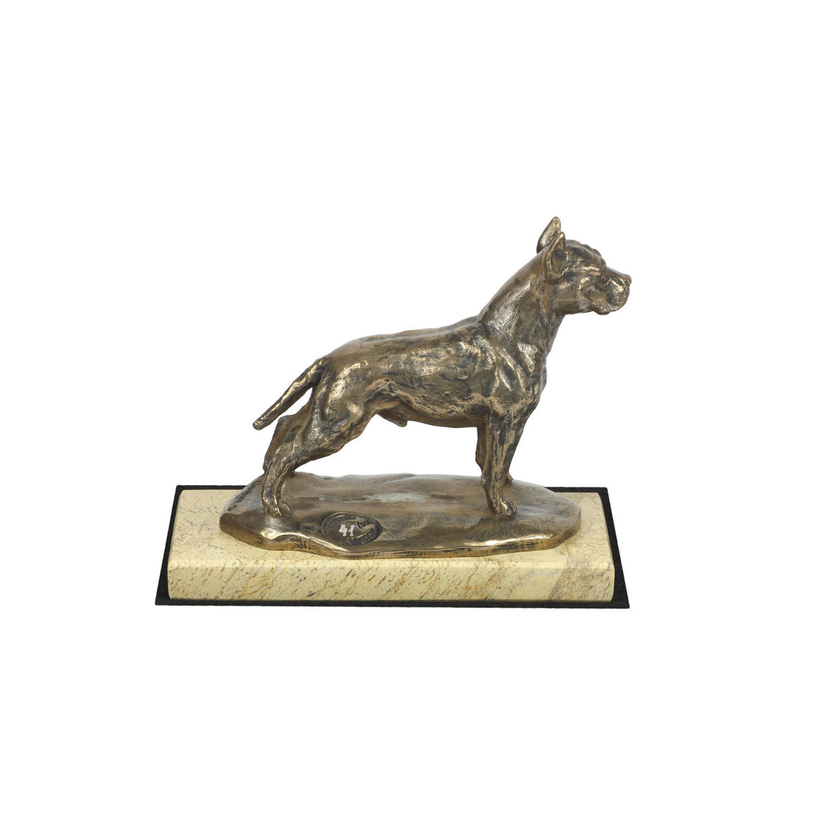 Art-Dog Hundefigur American Staffordshire Terrier Amstaff als Silhouette in Braun - Bild 4