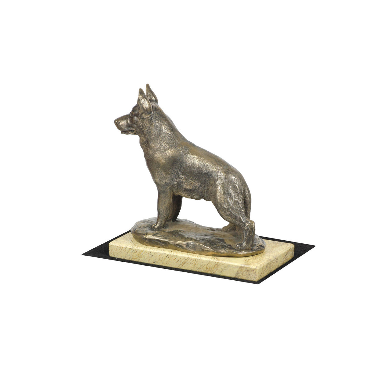 Art-Dog Hundefigur Deutscher Schäferhund und Elsässer Wolfshund in Braun aus Kunstharz und Metall - Bild 2