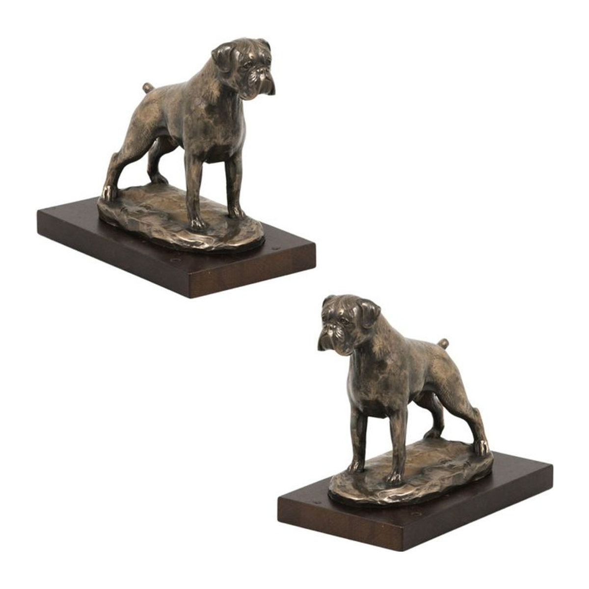Art-Dog Hundestatue Deutscher Boxer III in Braun als dekorative Figur für dein Büro oder als Trophäe - Bild 1