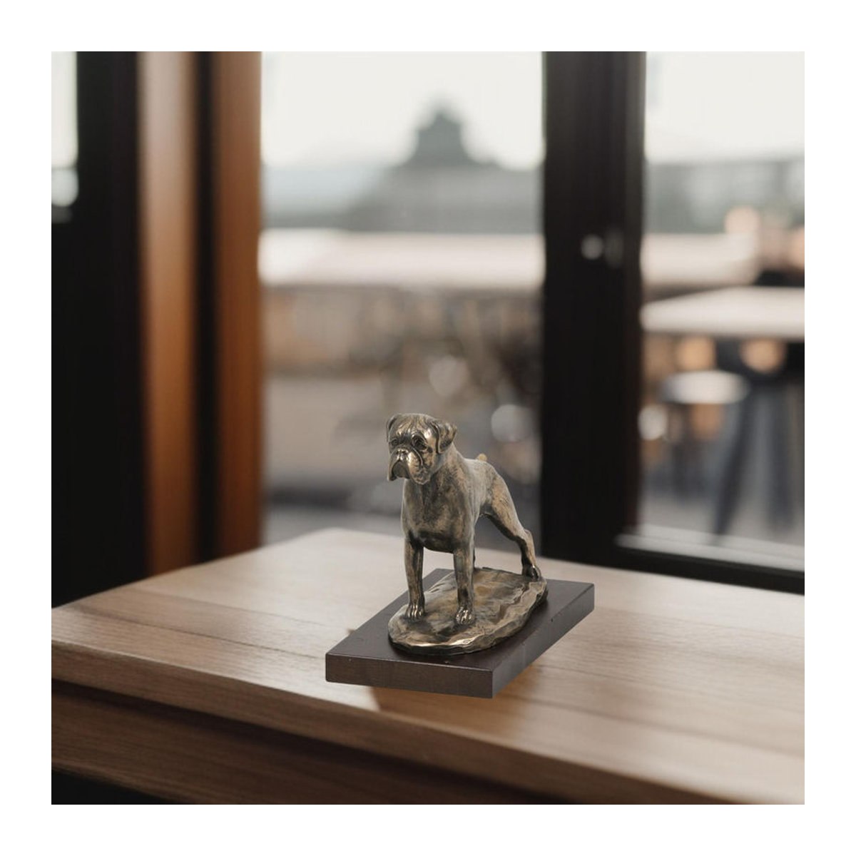 Art-Dog Hundestatue Deutscher Boxer III in Braun als dekorative Figur für dein Büro oder als Trophäe - Bild 4