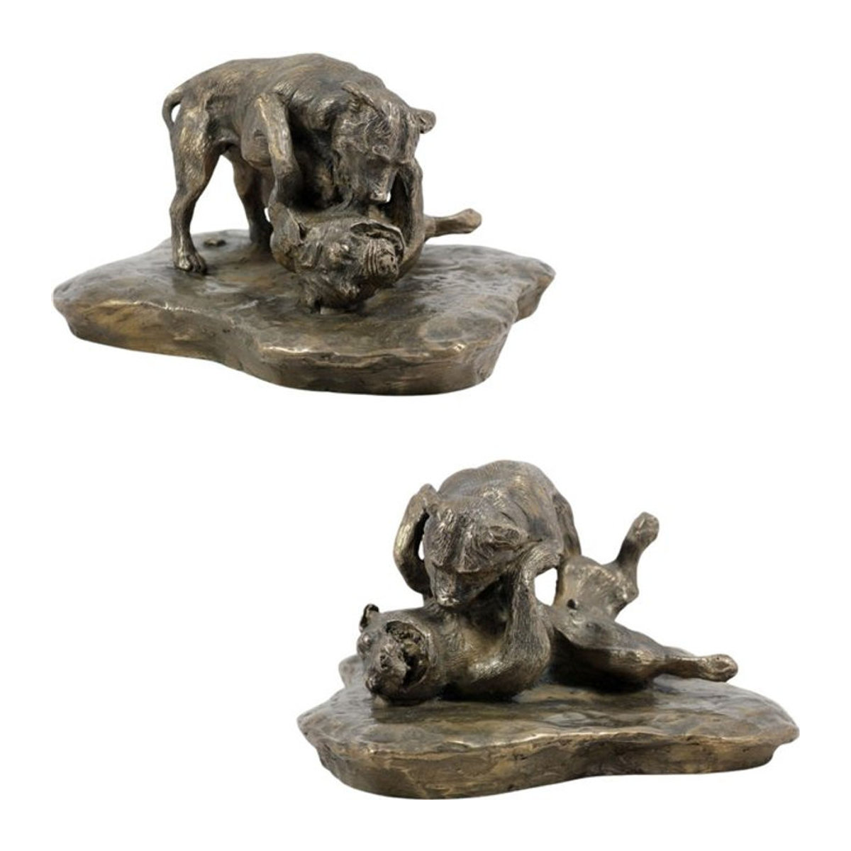 Art-Dog Hundestatue Pitbull American Pit Bull Terrier in Braun als dekorative Figur für dein Büro oder als Trophäe - Bild 1