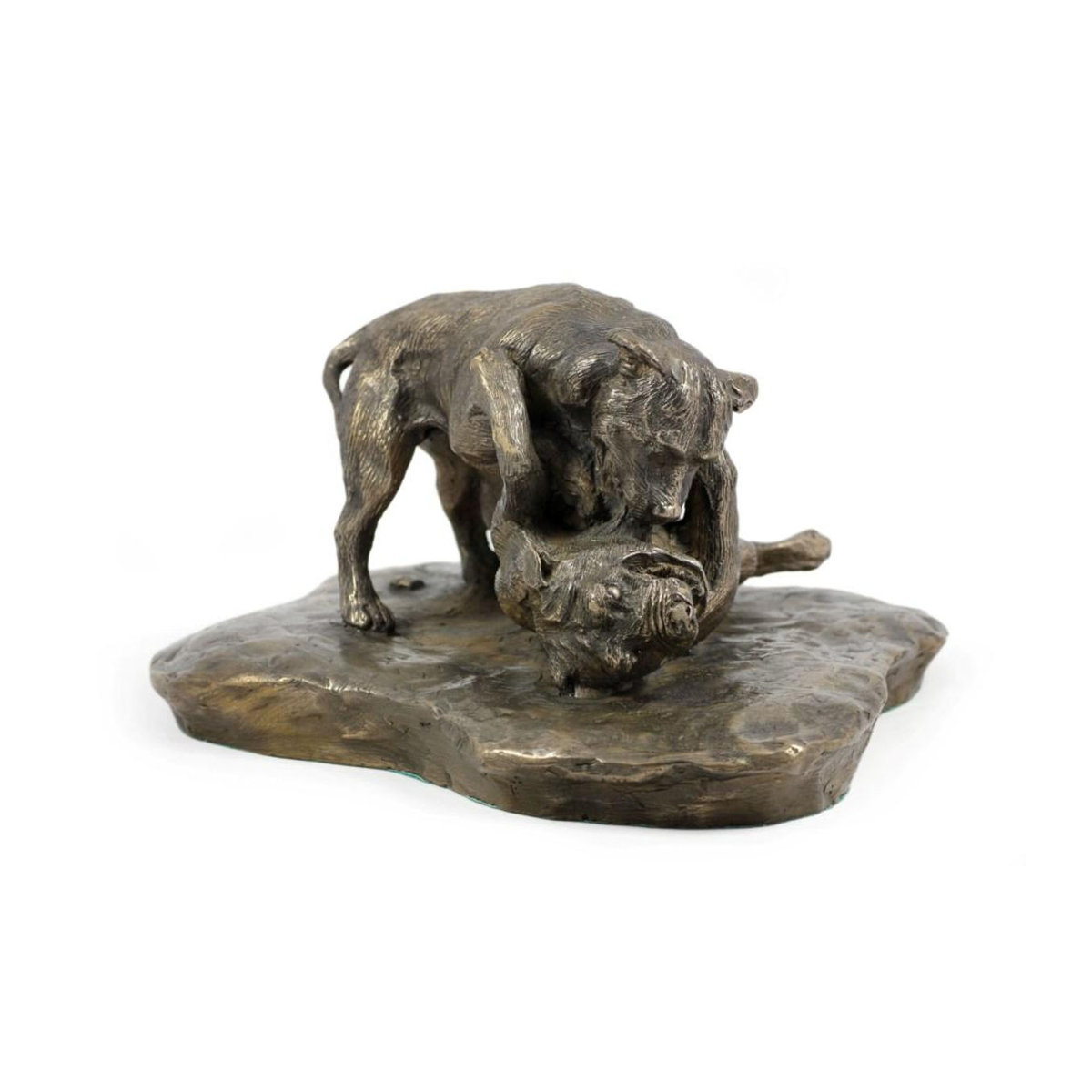 Art-Dog Hundestatue Pitbull American Pit Bull Terrier in Braun als dekorative Figur für dein Büro oder als Trophäe - Bild 2