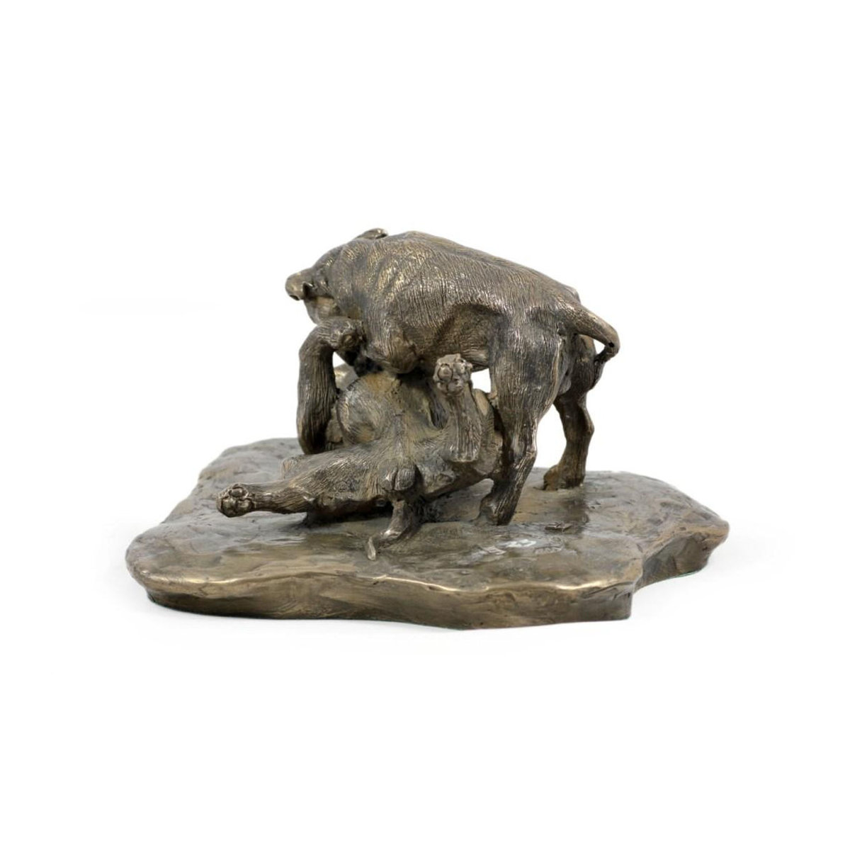 Art-Dog Hundestatue Pitbull American Pit Bull Terrier in Braun als dekorative Figur für dein Büro oder als Trophäe - Bild 6