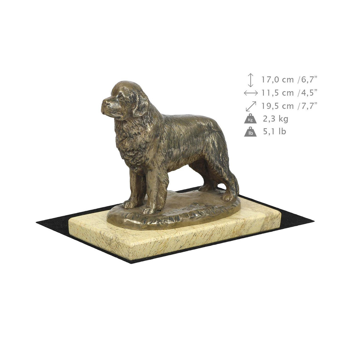 Art-Dog Neufundländer Hundesilhouettenfigur als Dekoration in Braun - Bild 2