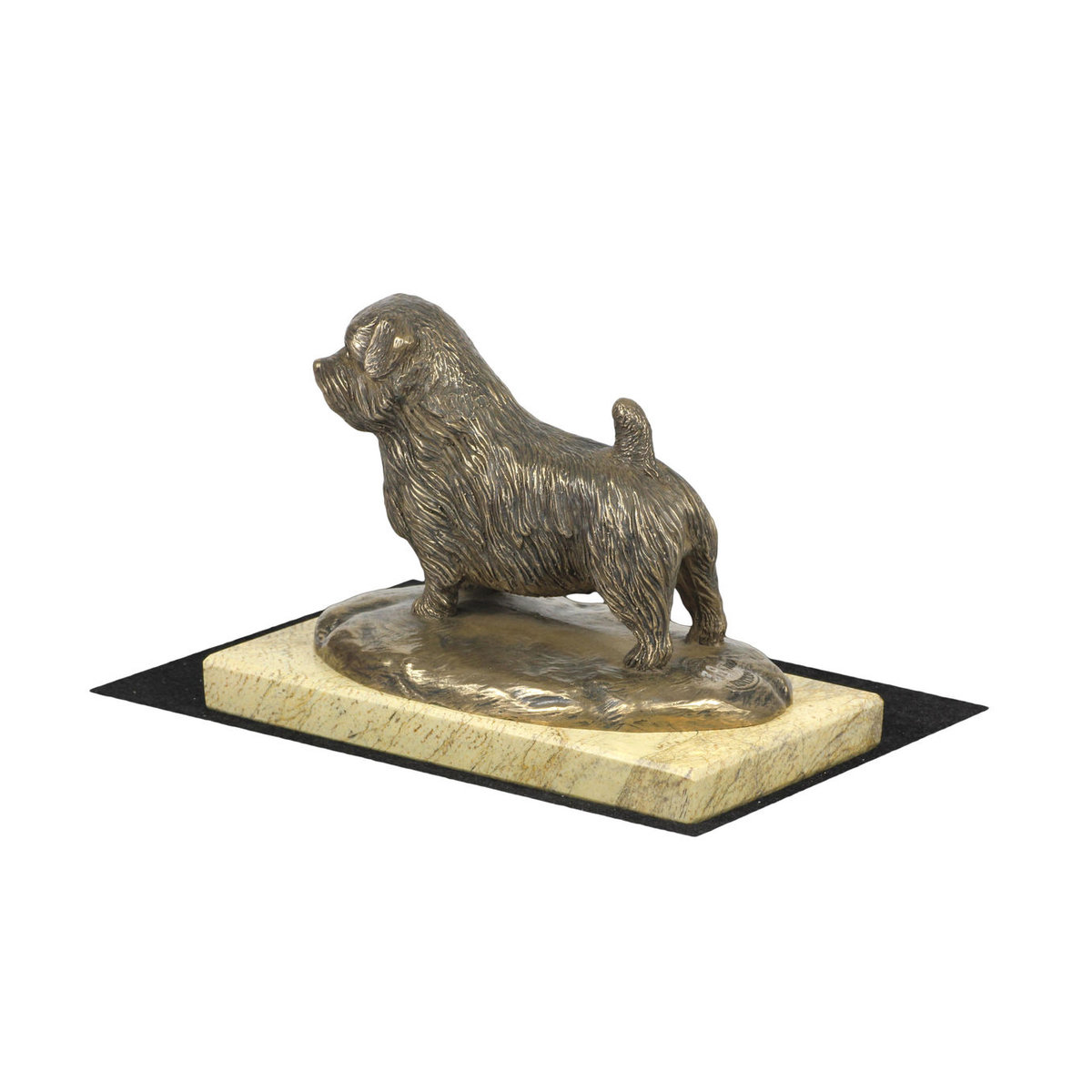 Art-Dog Norfolk Terrier Hundefigur in Braun aus Kunstharz und Metall - Bild 5