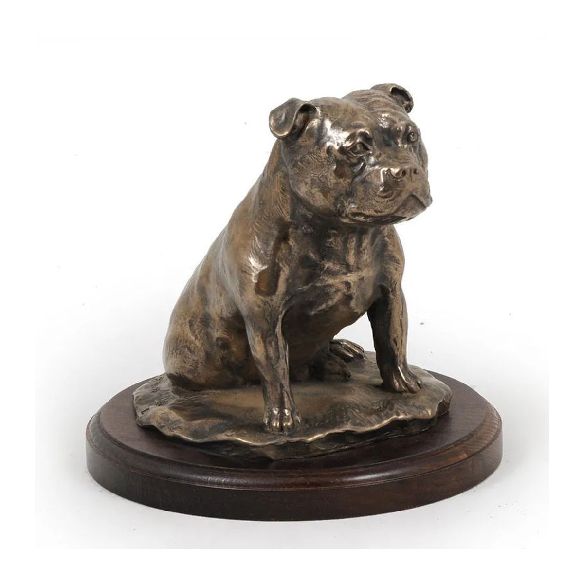 Art-Dog Staffordshire Bull Terrier Hundefigur in Braun als dekorative Silhouette aus Kunstharz und Stein - Bild 3