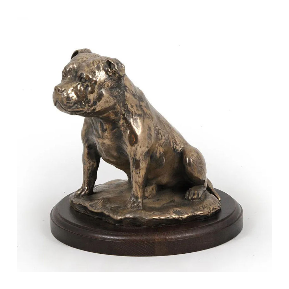 Art-Dog Staffordshire Bull Terrier Hundefigur in Braun als dekorative Silhouette aus Kunstharz und Stein - Bild 4