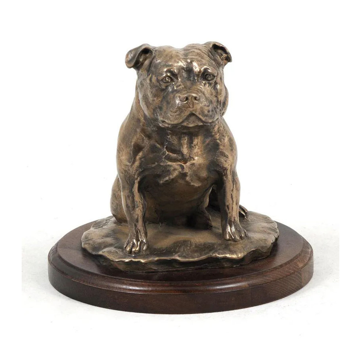 Art-Dog Staffordshire Bull Terrier Hundefigur in Braun als dekorative Silhouette aus Kunstharz und Stein - Bild 5