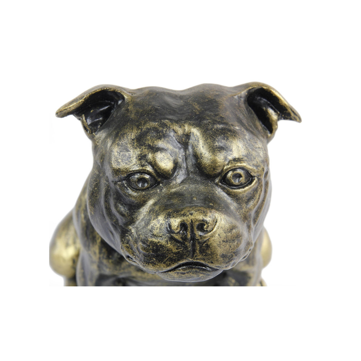 Art-Dog Staffordshire Bull Terrier Hundestatue aus Kunstharz in Braun - Bild 5