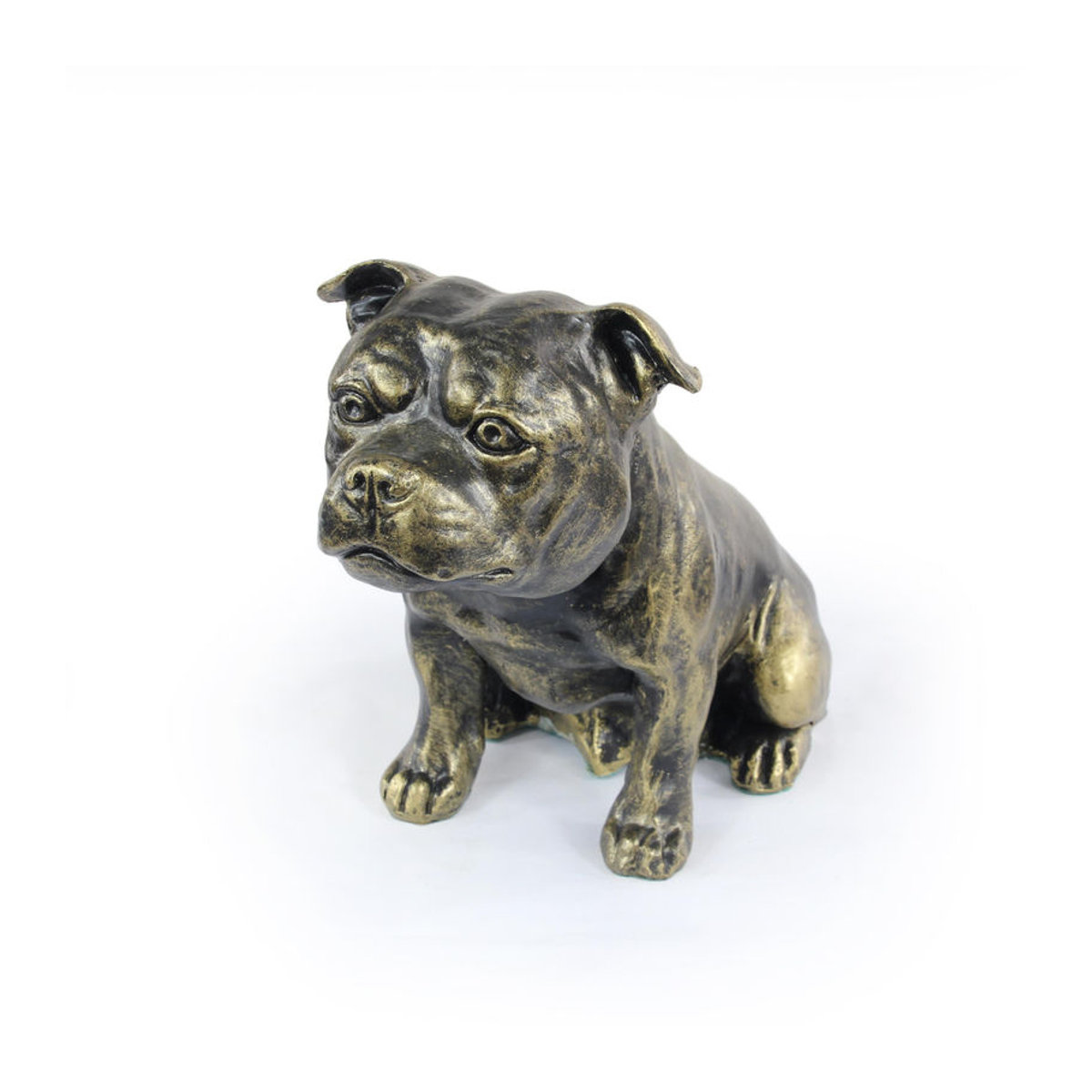 Art-Dog Staffordshire Bull Terrier Hundestatue aus Kunstharz in Braun - Bild 6