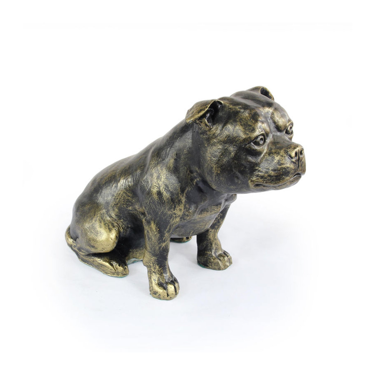 Art-Dog Staffordshire Bull Terrier Hundestatue aus Kunstharz in Braun - Bild 8