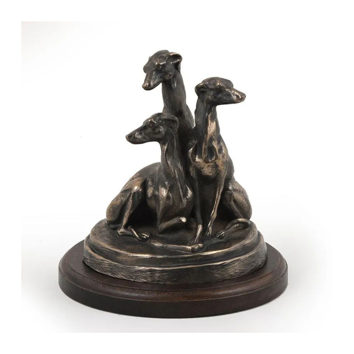 Art-Dog Whippet Hundefigur als dekorative Silhouette in Braun aus Kunstharz und Metall - Bild 2