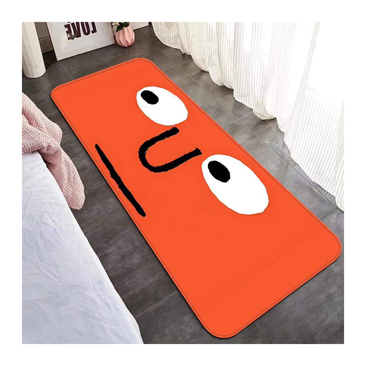Art J-Jean J-Jullien Badezimmermatte in Rot mit Print, rutschfeste Fußmatte für Badezimmer, Schlafzimmer und Waschküche - Bild 6