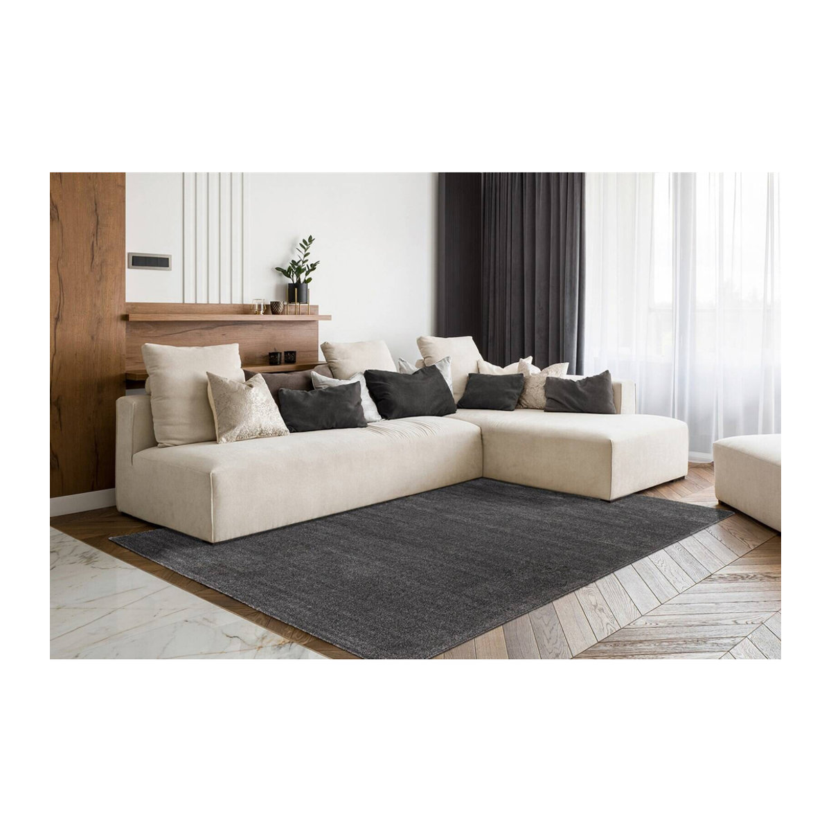 Arte Espina Kurzflorteppich Nila in Grau, B/L: 160 x 230 cm - Bild 5