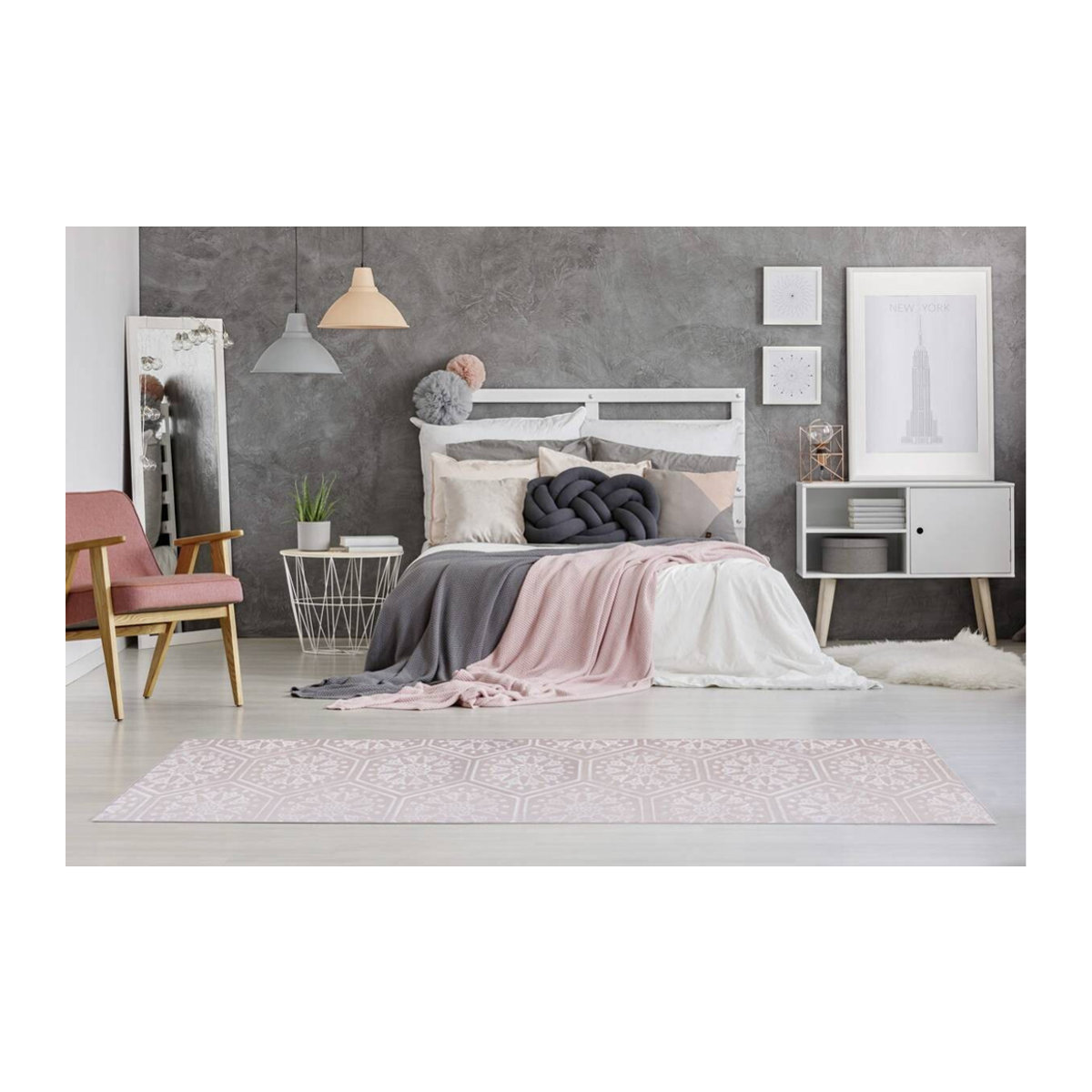 ARTE ESPINA Teppich Monroe Rosa B/L: 80 x 300 cm - Bild 5