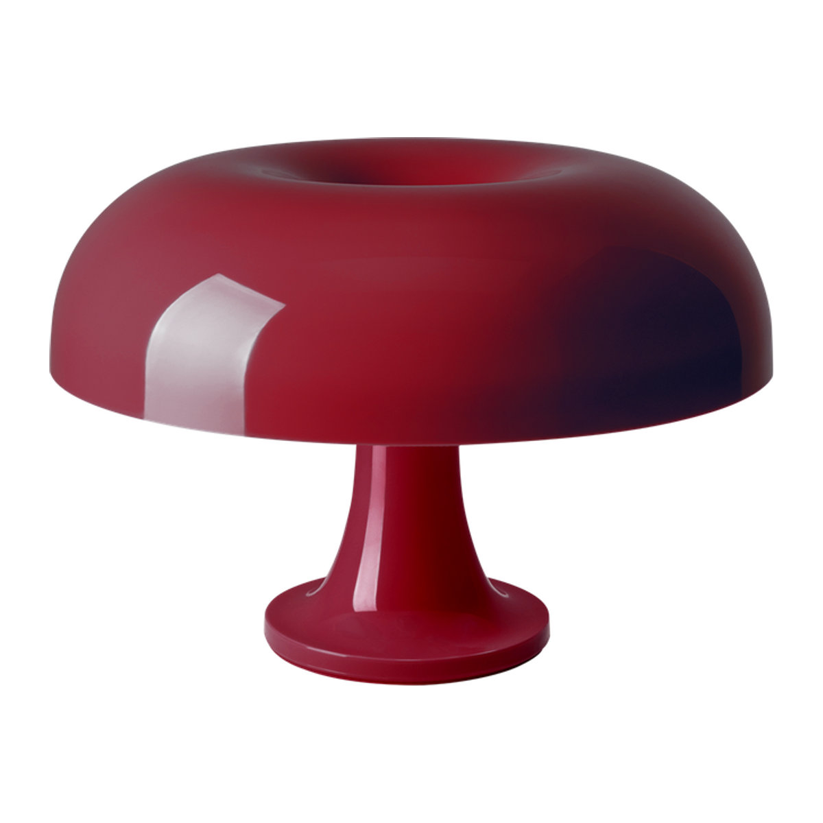Artemide Nessino Tischleuchte in Rot im Retro-Design aus Polycarbonat - Bild 1
