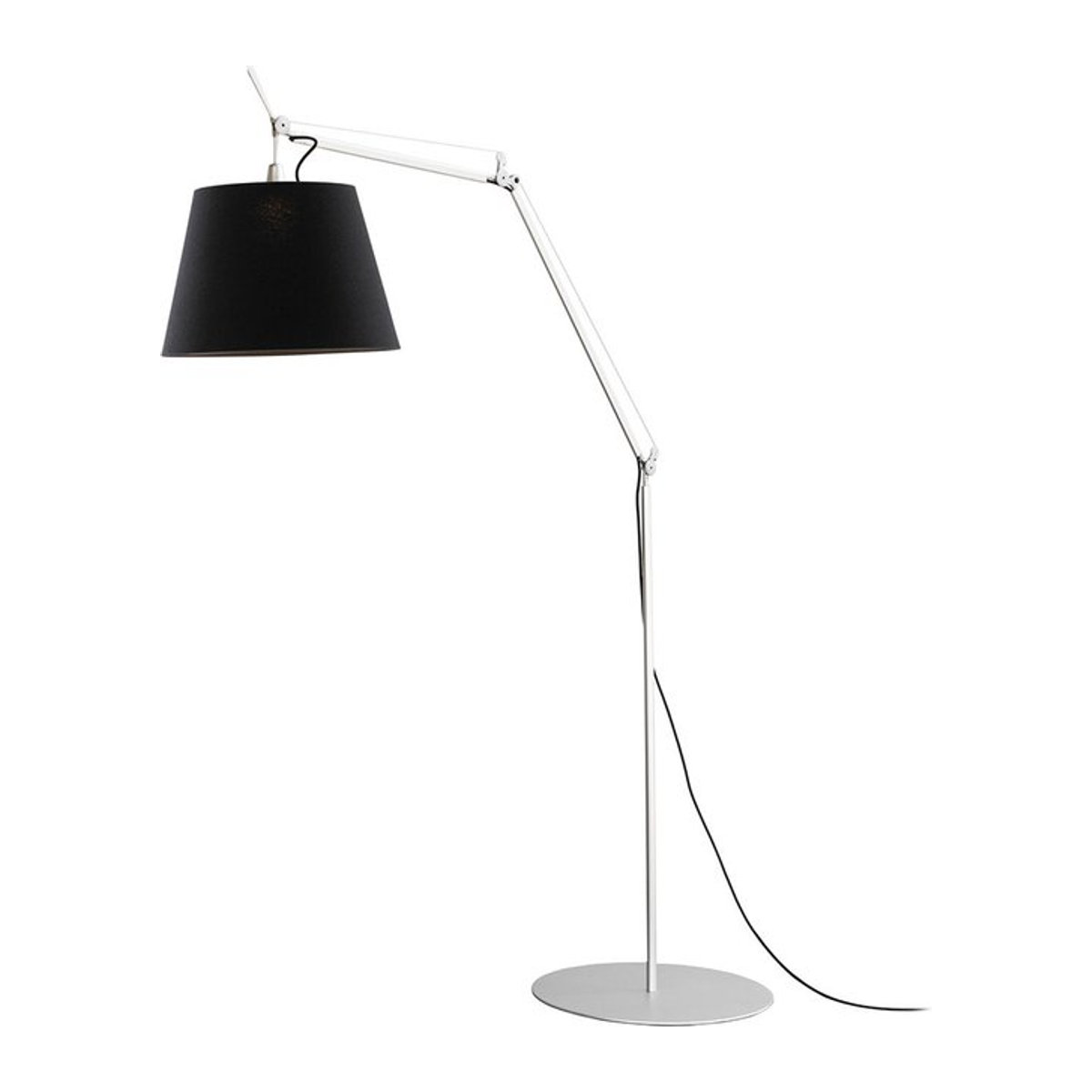 Artemide Tolomeo Paralume Outdoor LED-Stehleuchte in Schwarz mit warmweißem Licht und Jute-Stoffschirm - Bild 1