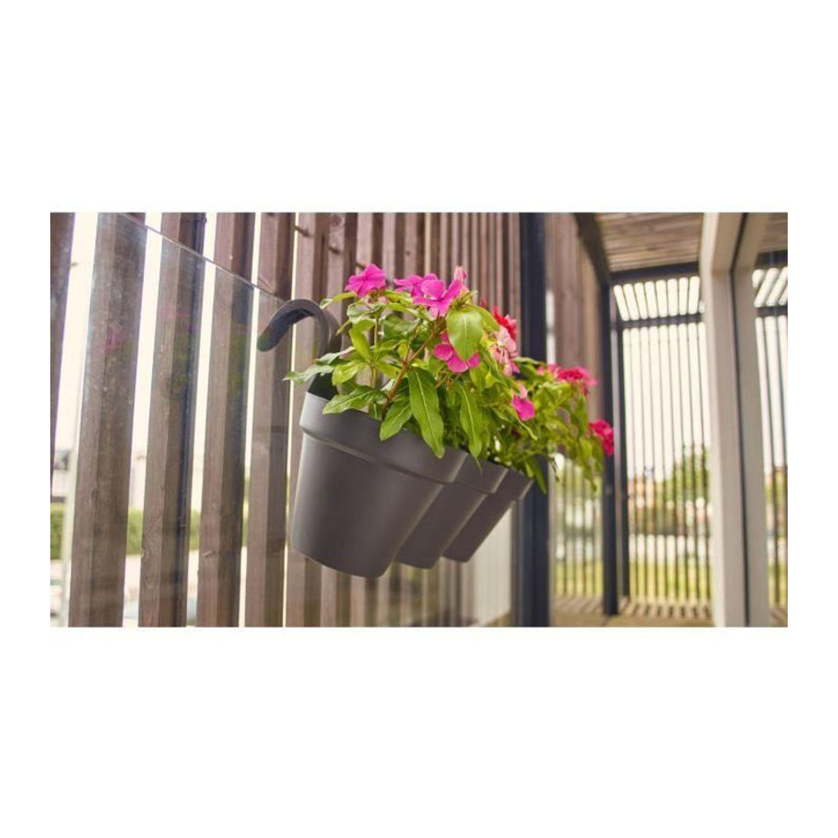 ARTEVASI Blumentopf CAPRI Individ modern rund aus Kunststoff in Anthrazitgrau B: 30,5 cm, T: 54 cm, H: 28 cm - Bild 2