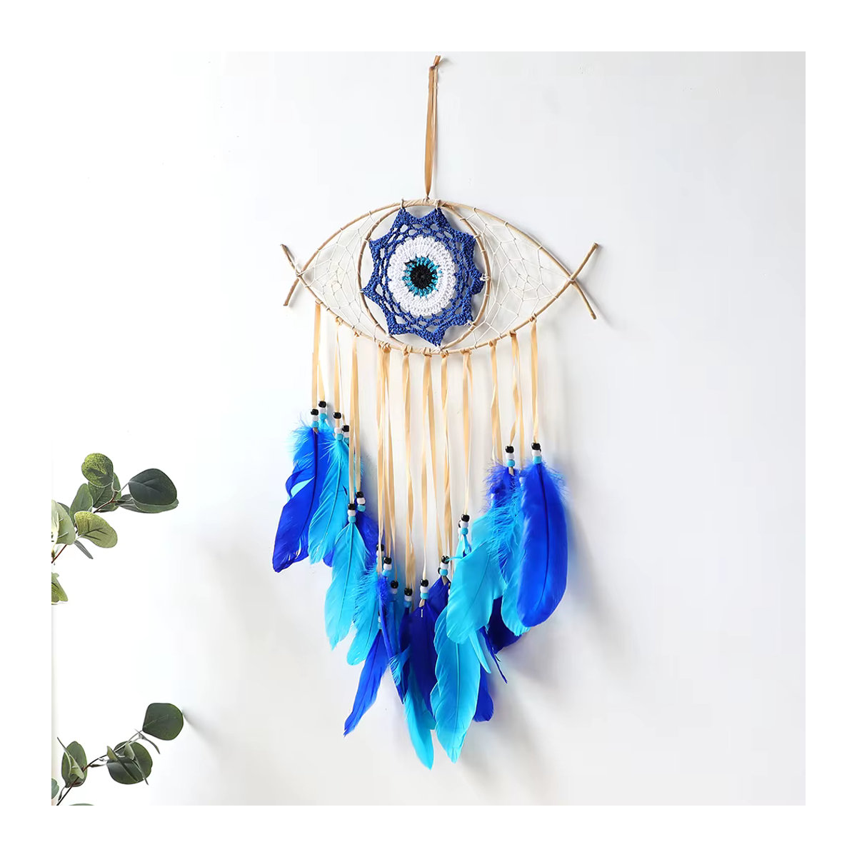 Artilady Makramee Wandbehang Böser Blick Traumfänger als Boho Wandkunst in Mehrfarbig - Bild 6
