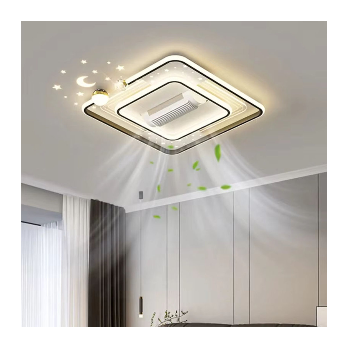 Artpad LED Deckenventilator Modern Weiß mit Fernbedienung für Wohnzimmer und Schlafzimmer - Bild 2